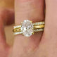 Four-claw Inlaid Ring Three Ring Set Oval Female - EX-STOCK CANADA