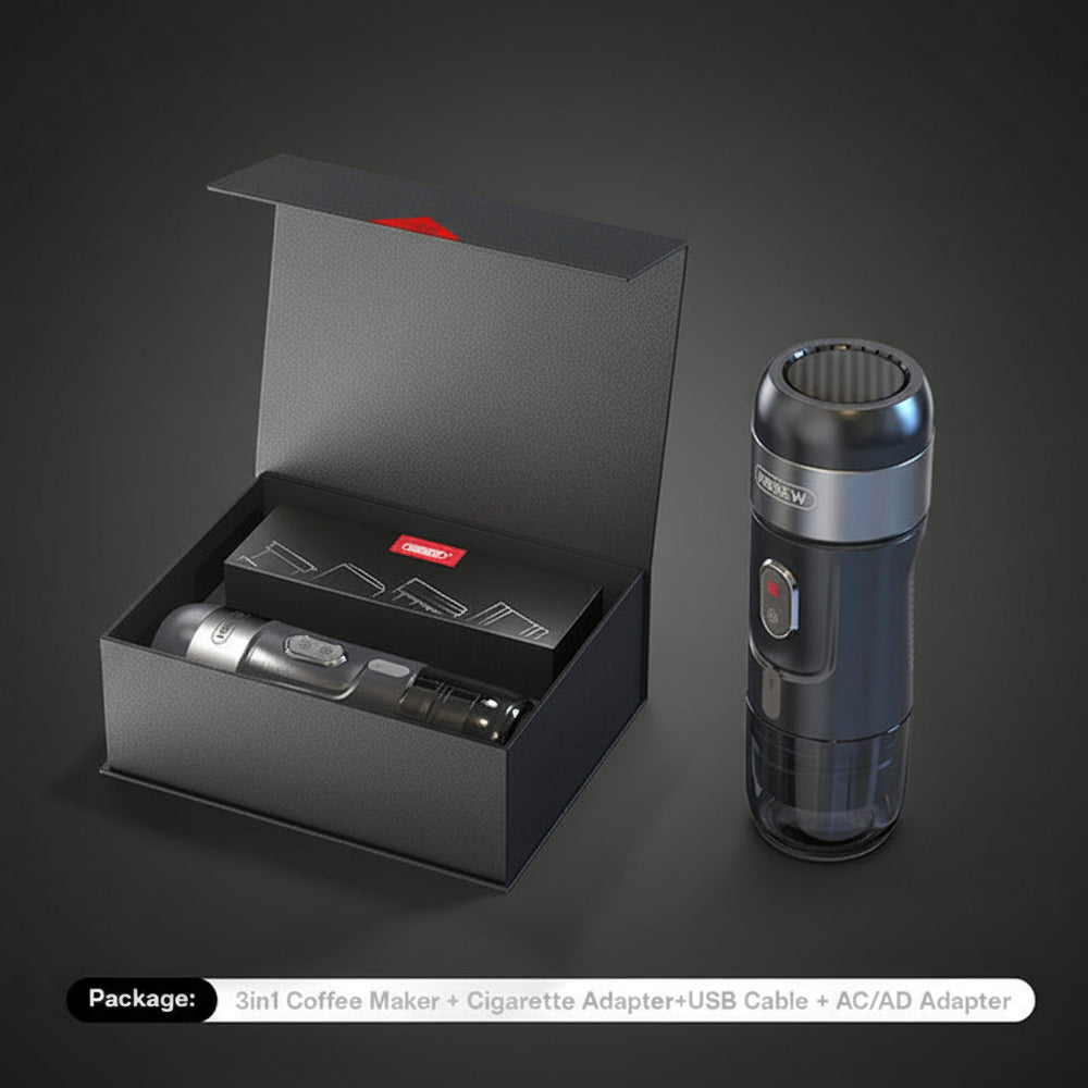 HiBREW Portable Espresso Machine — Mini Handheld Coffee Maker for Travel, Home & Outdoors