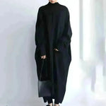 Loose Oversize Midi Turtleneck Winter  Sweater Dress - EX-STOCK CANADA