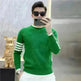Simple All-match Slim fit Round Neck Pullover Sweater top for men - EX-STOCK CANADA