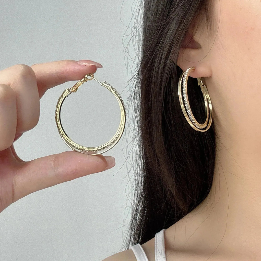 Diamond Simple Bracelet Eardrop Earring Korean Simple Temperamental - EX-STOCK CANADA