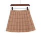 Mini Plaid Pleated High Waist Skirt A- Line Skirt - EX-STOCK CANADA