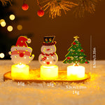 LED Electronic Candle Lights Christmas Trees Santa Claus Snowmen Creative Candles Small Night Lights Home Decorative Ornaments EX-STOCK Canada 