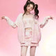 Diamond Vest Spaghetti Straps Knitted Cardigan Coat Three-piece Set - EX-STOCK CANADA
