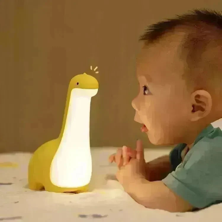 Dinosaur Night Light Cute Children's Night Light Eye Protection Bedside Timing Lamp USB Charging Room Decoration Children's Gift - EX-STOCK CANADA