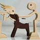 DIY Figurine Wood Dog Ornament Sculpture Home Decoration A Man A Dog Wood Sculpture Christmas Gifts Model Decor - EX-STOCK CANADA