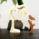 DIY Figurine Wood Dog Ornament Sculpture Home Decoration A Man A Dog Wood Sculpture Christmas Gifts Model Decor - EX-STOCK CANADA