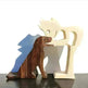 DIY Figurine Wood Dog Ornament Sculpture Home Decoration A Man A Dog Wood Sculpture Christmas Gifts Model Decor - EX-STOCK CANADA