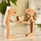 DIY Figurine Wood Dog Ornament Sculpture Home Decoration A Man A Dog Wood Sculpture Christmas Gifts Model Decor - EX-STOCK CANADA