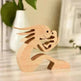 DIY Figurine Wood Dog Ornament Sculpture Home Decoration A Man A Dog Wood Sculpture Christmas Gifts Model Decor - EX-STOCK CANADA
