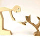 DIY Figurine Wood Dog Ornament Sculpture Home Decoration A Man A Dog Wood Sculpture Christmas Gifts Model Decor - EX-STOCK CANADA