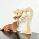 DIY Figurine Wood Dog Ornament Sculpture Home Decoration A Man A Dog Wood Sculpture Christmas Gifts Model Decor - EX-STOCK CANADA