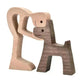 DIY Figurine Wood Dog Ornament Sculpture Home Decoration A Man A Dog Wood Sculpture Christmas Gifts Model Decor - EX-STOCK CANADA