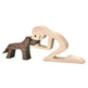 DIY Figurine Wood Dog Ornament Sculpture Home Decoration A Man A Dog Wood Sculpture Christmas Gifts Model Decor - EX-STOCK CANADA