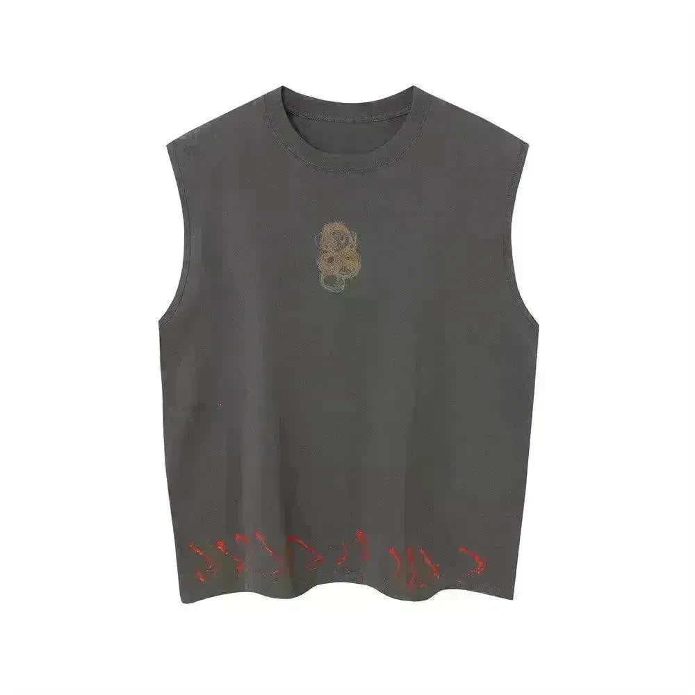 Dragon Totem Printed Waistcoat - EX-STOCK CANADA