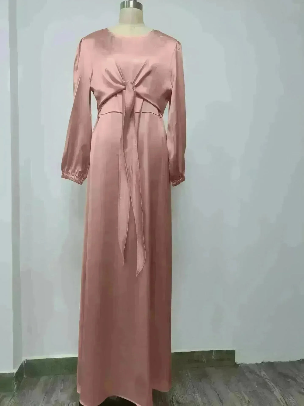 Dubai Middle East Kaftan Abaya Turkey Satin Dress. - EX-STOCK CANADA
