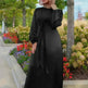 Dubai Middle East Kaftan Abaya Turkey Satin Dress. - EX-STOCK CANADA