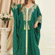 Dubai Turkey Arab Green Gilding Batwing Sleeve Bow Tie Stitching Middle East Popular Plus Size Tassel Split Dress - EX-STOCK CANADA