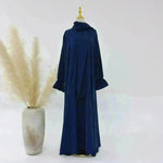 Dubai Turkey Solid Color Small Horn Sleeve Dress - EX-STOCK CANADA