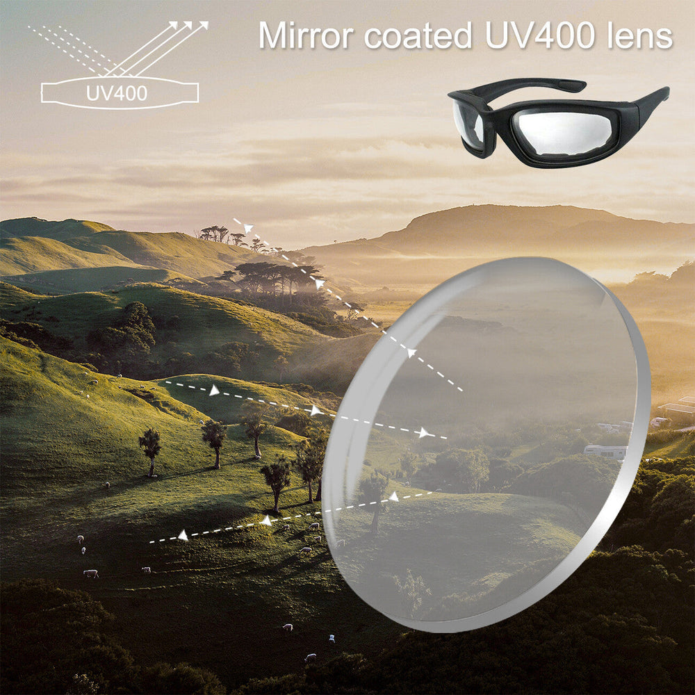 Cycling Sunglasses Chopper Outdoor Sports Glasses For Men Women Wrap Around UV400 Protection For Fishing Driving Glasses Windproof Clear Lens EX-STOCK
