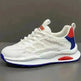 White Laceup Sneakers Fashion Breathable Mesh Flat Shoes Lightweight Versatile Casual Running Walking Shoes - EX-STOCK CANADA