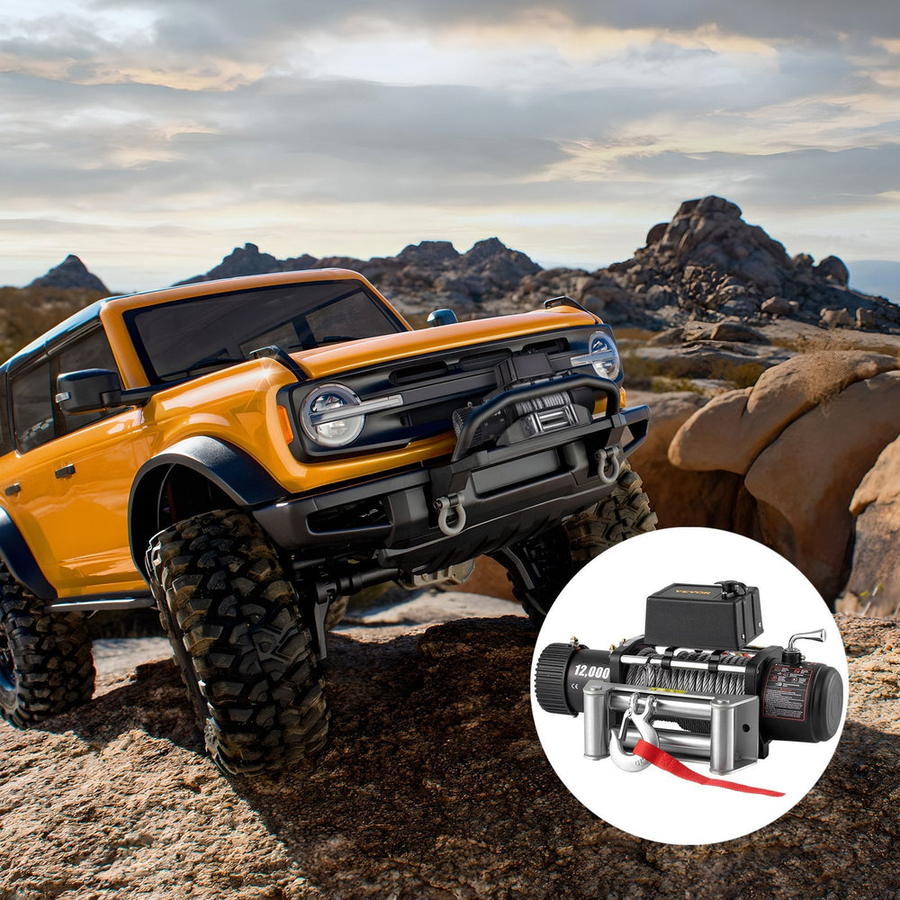 Truck Winch 12000lbs Electric Winch 85ft 26m Steel Cable 12V Power Winch Jeep Winch With Wireless Remote Control And Powerful Motor For UTV ATV  Jeep Truck And Wrangler In Car Lift EX-STOCK