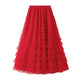 Cake Skirt Women's White Gauze long Layered tulle Skirt - EX-STOCK CANADA