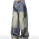 Splash Ink Ripped Machete Baggy Jeans Pant For Women Loose-fitting Wide-leg Trousers - EX-STOCK CANADA