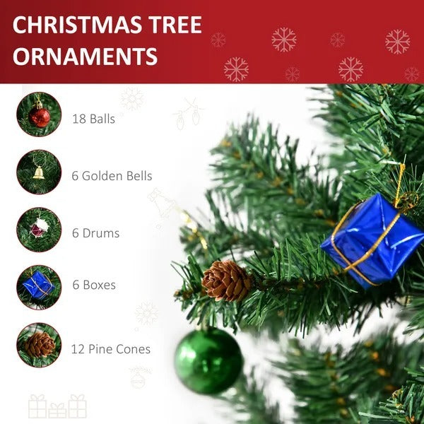 6ft Green Christmas Tree Artificial Xmas Holidays Party With Decoration Ornament EX-STOCK Canada 