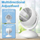 Air Circulator Desk Fan Portable Desktop Rechargeable Oscillating Fan With 4 Speeds 360 Degree Tilt Head Automatic Rotation Quiet 40dB Table Fan For Home Office Bedroom EX-STOCK