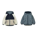 Chaqueta de algodón con capucha de uso de dos lados para niños