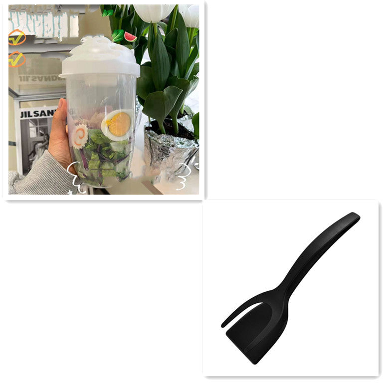 Breakfast Oatmeal Cereal Nut Yogurt Salad Cup Container Set With Fork Sauce Cup Lid Bento Food Taper Bowl Lunch Box EX-STOCK