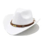 Sombrero de metal de estilo étnico Gat de la copa de mezclilla occidental