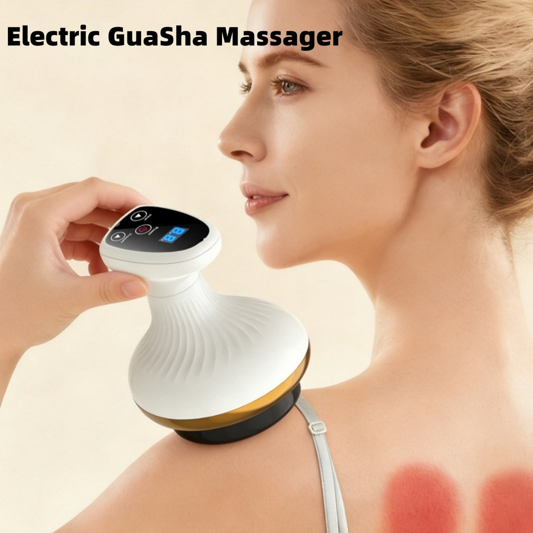 Electric Gua Sha Board Beauty Massager Cupping Device Electric Meridian Brush Home Abdominal Massage Gua Sha Board Massager 