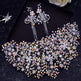 Luxury and Elegant Bridal Flower Rhinestone Headband Fashion Accessories set - EX-STOCK CANADA