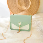 Small Messenger Bag New Sweet And Cute Cat Tassel Decoration Chain One Shoulder Small Square Bag Casual Messenger Bag - EX-STOCK CANADA