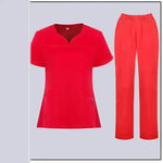 Women Nurse Uniform Female Hospital Nurse Costume V Neck Top Pants Set Nursing Uniforms Women Scrubs Set for Beauty Salon Massaging Workwear - EX-STOCK CANADA