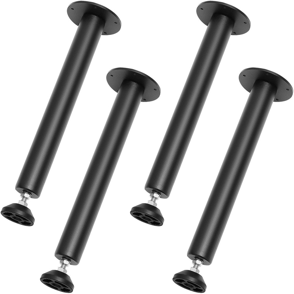16 Inch Adjustable Desk Legs, Reinforced Steel Office Table Furniture Legs Set Of 4 For DIY, 1200 Lbs Load Capacity Heavy Duty Desk Legs, Quick Instalation Legs With Adjustable Foot Cup Black EX-STOCK