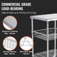 3-Tier Utility Cart Rolling Cart On Wheels 470 LBS 6 Hooks EX-STOCK