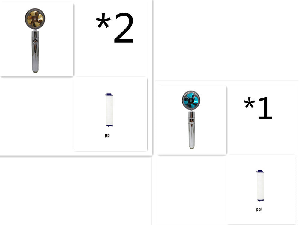 Shower Head Water Saving Flow 360 Degrees Rotating With Small Fan ABS Rain High Pressure Spray Nozzle Bathroom Accessories EX-STOCK Canada 