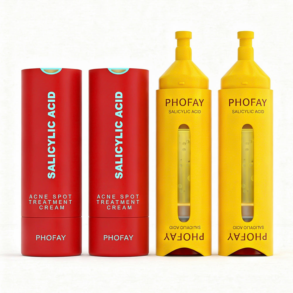 PHOFAY Salicylic Acid Acne Treatment Essence & Spot Cream Set 2