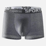 Ropa interior masculina Mid de la cintura Mesh Seda Mesh Sport Sport Boxer Brief