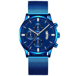 Mens Business Luxury Watches For Men Mesh Band Quartz Watch