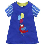 Vestido de algodón impreso de dibujos animados para chicas de falda casual para niños