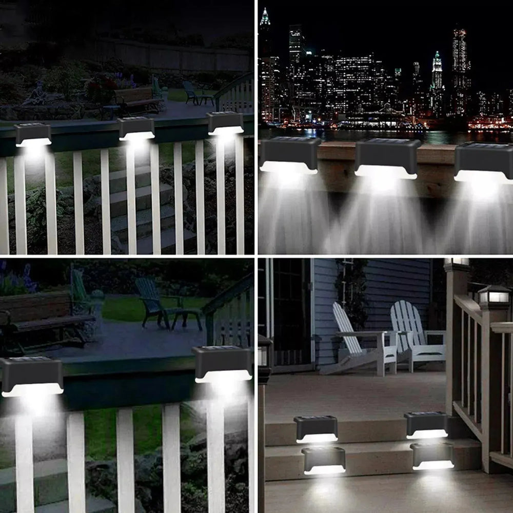 4 Solar LED Bright Deck Lights Outdoor Garden Patio Railing Decks Path Lighting Outdoor Garden Light Deck Lamp Solar Stairs Light - EX-STOCK CANADA
