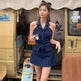 Mini Sleeveless Sheath Denim jeans halter neck Dress - EX-STOCK CANADA