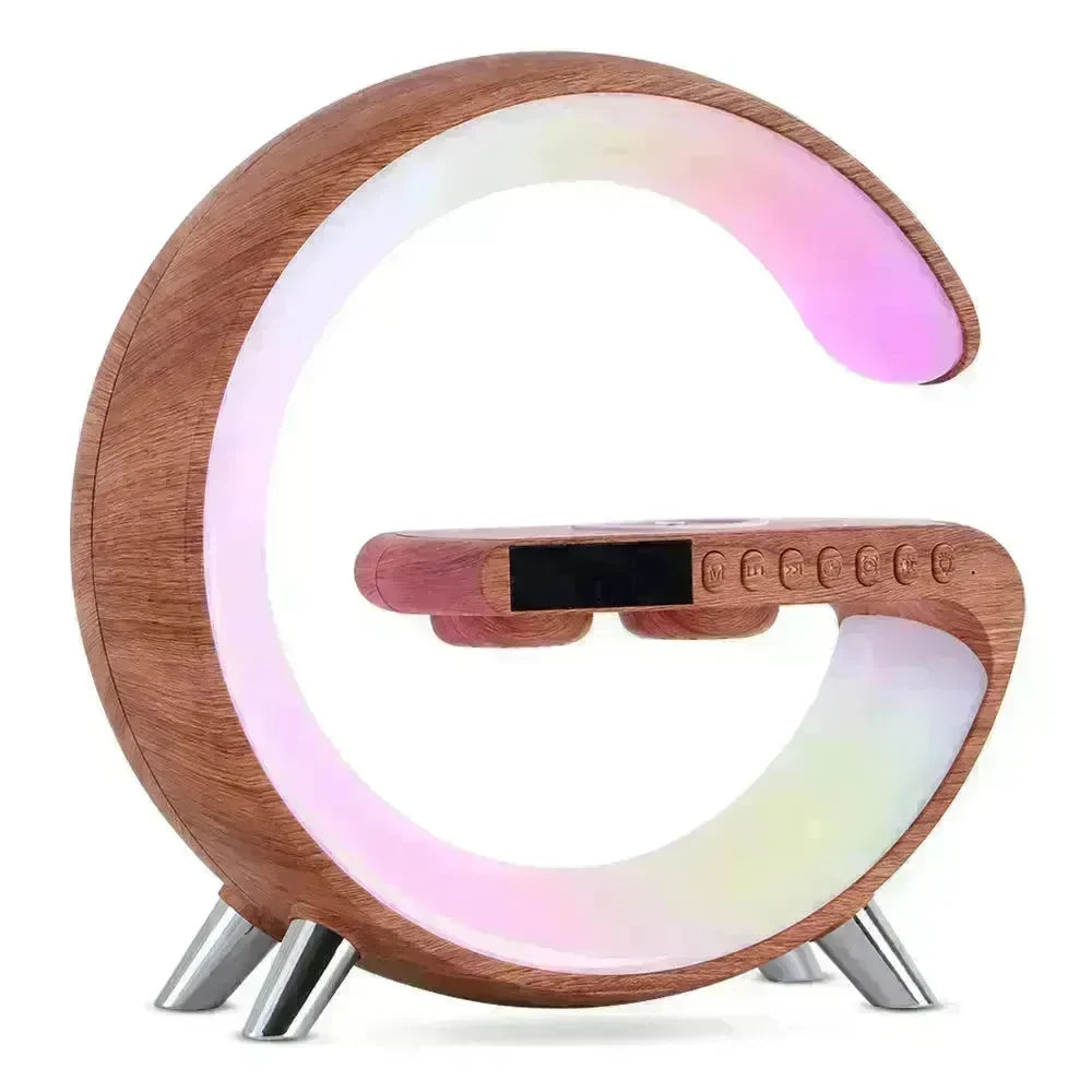 G shaped Wireless Phone Charging Night LED Lamp Bluetooth Speaker - EX-STOCK CANADA