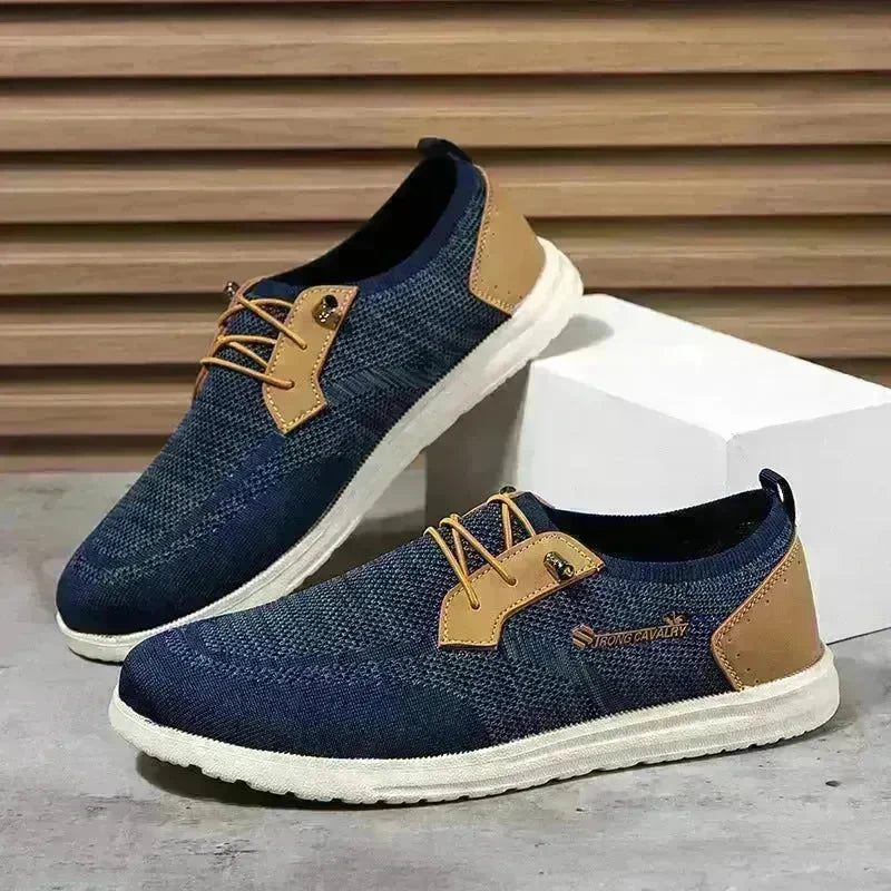 Casual Flat  Slip-on Mesh Shoes Lightweight Breathable Loafers Men Walking Running Sports Shoes Sneakers for Men - EX-STOCK CANADA