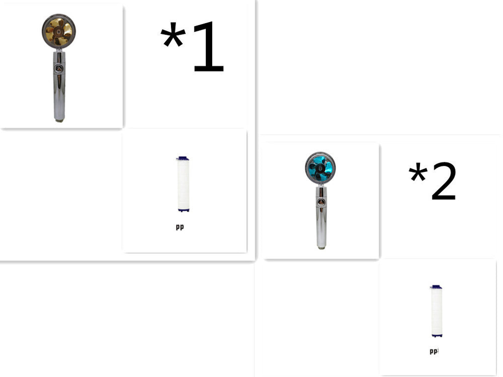 Shower Head Water Saving Flow 360 Degrees Rotating With Small Fan ABS Rain High Pressure Spray Nozzle Bathroom Accessories EX-STOCK Canada 