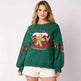 Women's Christmas Sequined Round Neck Top Casual Sweatshirt EX-STOCK Canada 